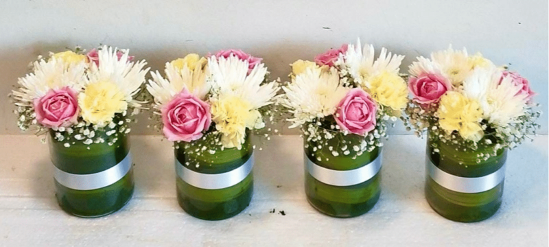 Table Decor Roses & Chrysanthemum- SINGLE VASE ARRANGEMENT
