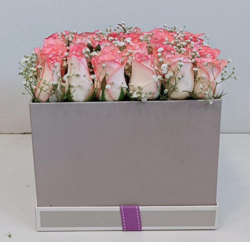 Floral Arrangement of Roses in Box