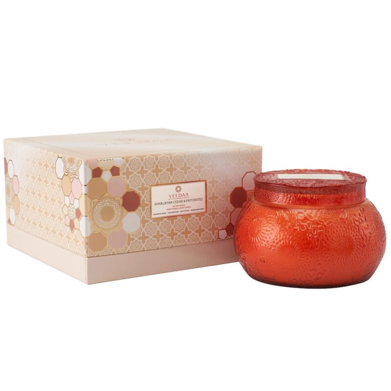 VEEDA HIMALAYAN CEDAR & PATCHOULI :  DUNE GLASS CANDLE